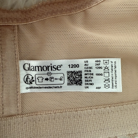 Glamorise Magic Lift Plus Size Full-Figure Front Close Support Bra 1200. Color: - Picture 7 of 7